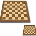 Professional Tournament Chess Boards 5P (2.1" (54 mm) Square, Brown)