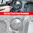 X AUTOHAUX 1 Pair 7 Inch Round Headlight Mounting Bracket Ring Headlamp Bracket Bezels Cover Retaining Replacement for Jeep TJ Wrangler 1997-2006