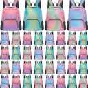 Patelai 48 Pcs 17" Backpacks in Bulk for Kids Wholesale Back Pack Lightweight Bookbags for Boys Girls School Outdoor Travel(Blurred Color), Gradient Color
