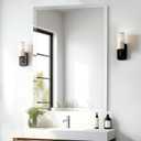 30x36 Inch Rectangle Frameless Mirror, Beveled Bathroom Mirror, Frameless Wall Mirror with 1" Beveled Edge for Bathroom Vanity, Entryway, Living Room