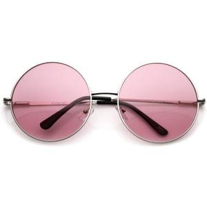 Super Large Oversized Metal Round Circle Sunglasses