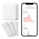 SwitchBot WiFi Thermometer Hygrometer 3 Pack with Hub Mini, IP65 Indoor Outdoor Thermometer Wireless, Humidity/Temperature/Dewpoint/VPD/Absolute Humidity Sensor with Smart Alerts, Works with Alexa