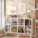 VASAGLE MAEZO Collection - Bookshelf, Bookcase, Cube Shelf with 8 Compartments, Storage Shelf, for Living Room, Home Office, Dining Room, 9.4 x 47.1 x 30.3 Inches, Cloud White ULBC193WB01S