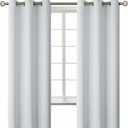 BGment Room Darkening Curtains 63 Inches Long - Grommet Thermal Insulated Drapes Window Treatment Curtains for Bedroom, 2 Panels, 42 x 63 Inch, Greyish White
