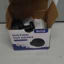 Suction Cup Hooks for Shower, Removable Towel Hooks for Bathroom Window Glass Door Wall, Bath Robe Looafh Wreath Hook for Hanging - 2 Pack, Black