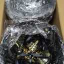 Weysat 4 Pcs Large 8" Fillable Christmas Ornaments, Jumbo Matte, Shiny & Glitter Hanging Ornaments for Outdoor Xmas Tree Decoration, Lawn Yard Holiday Party Decor(Black)