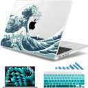 May Chen Case for M4 MacBook Pro 14 inch Case A3112 A3401 Max A3185, M3 A2918 A2992, M2 A2779 M1 A2442, 2024 2023 2022 2021 Release, Plastic Hard Shell with Keyboard Cover, Great Wave