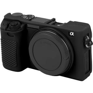 Camera Case for Sony Alpha A6100 A6300 A6400, Soft Silicone Protective Cover Housing Rubber Body Skin for Sony Alpha A6100 A6300 A6400 ILCE-6100 ILCE-6300 ILCE-6400 Digital SLR Camera Bag Black