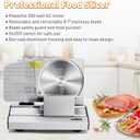 Meat Slicer,CUSIMAX Electric Deli Meat Slicer with 2 Removable 8.7''Stainless Steel Blades,Removable Food Carriage,1-20mm Adjustable Thickness Food Slicer for Home,Easy for Cut Meat,Cheese,Bread