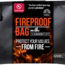 Fireproof Money Bag for Cash (10" x 13")  Waterproof Document Holder with Zipper, Protects Important Papers, Passports & Valuables from Fire & Water  Secure Storage for Home, Office & Travel