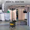 20 Gallon Waste Oil Drain Tank, Oil Drain Extractor, Pneumatic Drainer for Automotive Fluids, Portable Waste Oil Container with Air Operation (8 Gallon-Black)