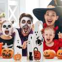 2 x MoDooris 3PCS Halloween Wooden Ghost Decor Signs Set - Tiered Tray Decor for Farmhouse Home Desk Shelf Mantel