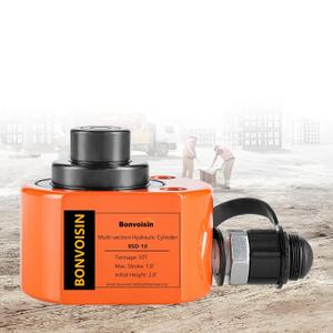 Bonvoisin 10T Hydraulic Cylinder Jack Porta Power Multi-Section 1 Stroke Mini Hydraulic Ram Low Profile Lifting Cylinders for Machinery Shipbuilding