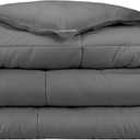 Bare Home Duvet Insert Comforter - Twin/Twin Extra Long - 8 Duvet Loops - Goose Down Alternative - Ultra-Soft - Premium 1800 Series - All Season Warmth - Bedding Comforter (Twin/Twin XL, Grey) 