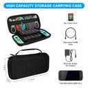 Turquvix Large Capacity Carrying Case for Nintendo Switch 2 (2025) - 3 in 1 Accessories Bundle with 2 Screen Protectors