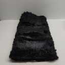 Amearea Premium Soft Fluffy Area Rug Modern Shag Carpet, 3x5 Feet, Fuzzy Shaggy Rugs for Bedroom Living Room Teen Apartment Decor, Comfortable Indoor Furry Dorm Carpets, Black