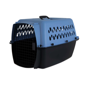 Petmate Pet Porter Fashion Dog Kennel 26", Parisian Blue & Black, for Pets 20-25lbs, Made in USA