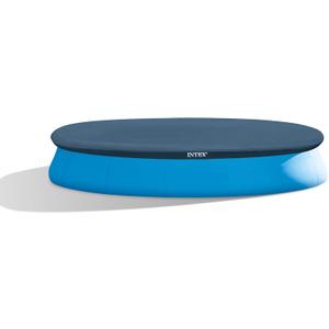 Intex 28023E Pool Cover: for 15ft Round Easy Set Pools  Includes Rope Tie  Drain Holes  12in Overhang  Snug Fit (13'11" (Round))