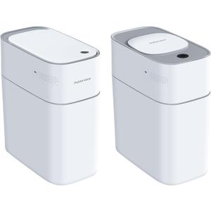 JOYBOS 2 Pack Bathroom Trash Can, White