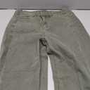 Sidefeel Women's Wide Leg Jeans High Waisted Stretchy Raw Hem Denim Pants Size 12 Green