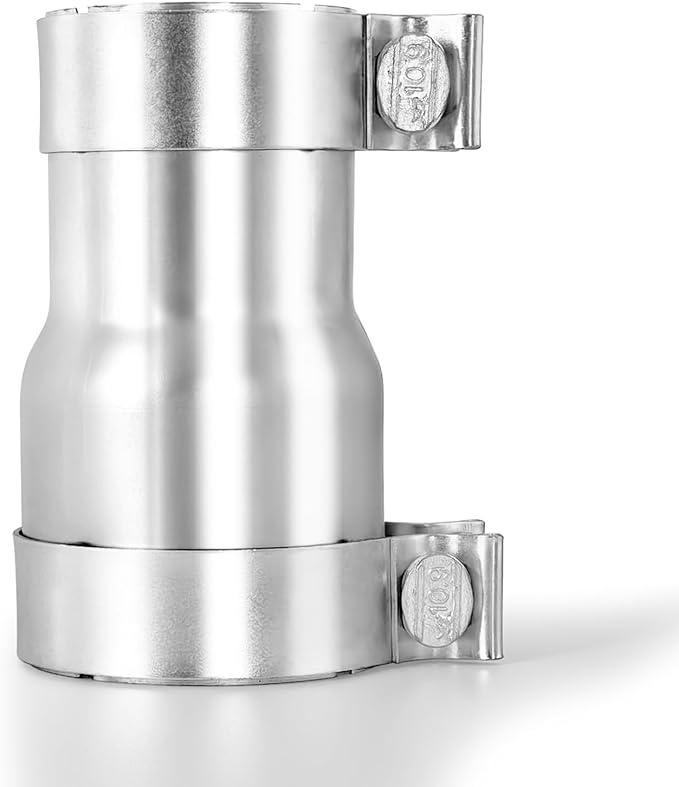 2.75 to 3 Inch Exhaust Adapter, 2.75" ID to 3" ID Exhaust Reducer Connector Pipe with Clamp