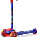 3 Wheel Scooter for Kids, Smooth Light Up LED Front Wheels, Wide Anti Slip Deck, Rear Foot Brake, Easy Lean to Steer Maneuvering, Indoor & Outdoor Ride On Toys for Ages 2 Up,