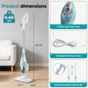 OLIXIS 10-in-1 Steam Mop, 1550W Detachable Handheld Steam Cleaner for Floor Cleaning, 16FT Cord, 2 Washable Pads, Multi-Purpose Floor Steamer for Hardwood, Carpet, Tile, Grout, Windows, White Green