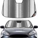 Pigenius Windshield Sun Shade for Ford Focus 2012-2018 Front Window Sunshade - Metallic