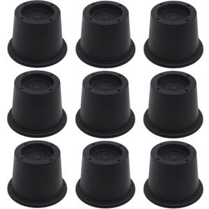 9 Pack Furniture Risers Black Bed Risers 2 inch, Bed Lifts Risers for Sofa, Couch, Desk, Bed Frame Risers Heavy Duty Table Leg Extenders Supports Up to 1,300 Lbs