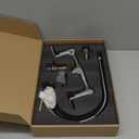 Wall Mount Kitchen Faucet with 8" Gooseneck Swivel Spout, 8 Inch Center Commercial Kitchen Sink Faucet 2 Handle Wall Mount Utility Sink Faucet for Kitchen Restaurant Compartment Sink