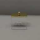 Tbestmax 10oz Qtip Holder Dispenser L Size Bathroom Container with Gold Lid for Bathroom Organizer Accessories Decor Storage-Qtips Cotton Ball Holder