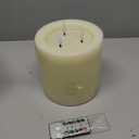 Yeelida 3-Wick 6"x6" Extra Large Real Wax Flameless Pillar Candles with Remote Control and Timer Function, Candle Grease Ivory Battery Operated LED Flickering 3D-Wick (Long Lasting, Warm Fire)