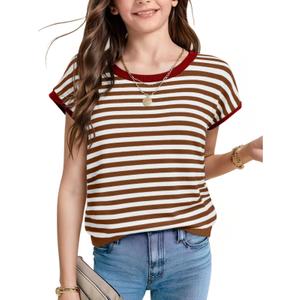 Girls Spring Summer Tops Teen Cute Vest Trendy 2026 Kids Cap Sleeve Crewneck Tanks Knit Top Pullover School Picture Outfits A-Black