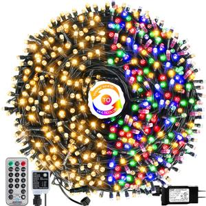 Christmas String Lights End-to-End Plug 8 Modes 108FT 300 LED IP55 Outdoor Waterproof UL Certificated Indoor Fairy Lights Garden Wedding Christma Trees Parties Decoration