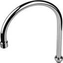 KWODE Gooseneck Swivel Spout 8 Inch Replacement Kit with Swing Nozzle for Commercial Kitchen Sink Faucet 360 Degree Stainless Steel Add-on Spout, Chrome Finish(with M25*1.25 Connector)
