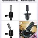 Wig Stand Tripod with Non-Slip Base Adjustable Mannequin Head Stand with Hook Heavy Duty Manikin Head Tripod (55 Inch (Pack of 1), BLACK)