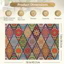 Set of 6 Washable Colorful Bohemian Placemats Non-Slip Heat-Resistant 12x18 Inch Thick DecorativeLinen Table Mats for Dining Table Home Dcor