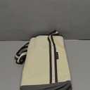 Large Canvas Tote Bag for Women, Beach Bag with Zipper, Utility Tote Bag with 3 Front Pockets, Weekender Pool Bag (Beige Yellow With Gray)