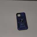 Janmitta Case for iPhone 12 & 12 Pro Phone Cover Built in Slide Camera Lens Cover Heavy Duty Shockproof Full Body PhoneCase with ,Blue