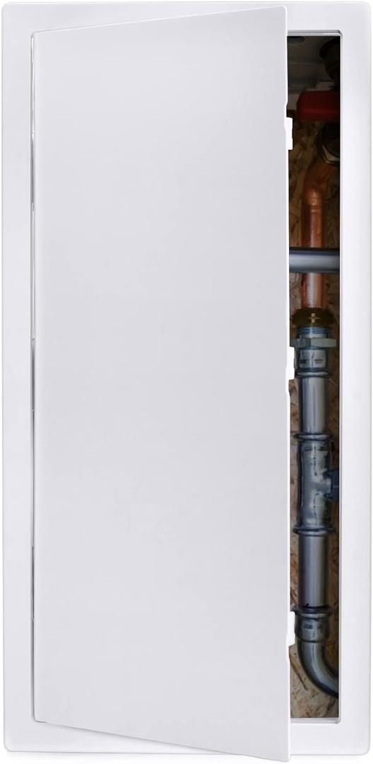 Plumbing Access Panel for Drywall 14 x 29 Inch Plastic Access Door Removable Wall Access Panel Ceiling Reinforced Hinged Durable White