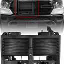 Radiator Active Grille Shutter Assembly W/O Actuator Compatible with GMC Ram 1500 DT 2019 2020 2021 2022 (New Body Style) OEM 68405073AD 68405073AB CH1206113