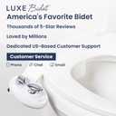 LUXE Bidet NEO 180 - Dual Nozzle, Self-Cleaning, Non-Electric Bidet Attachment for Toilet Seat, Adjustable Water Pressure, Rear & Feminine Wash, with Lever Control (White)
