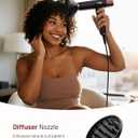 Dual Voltage Ionic Hair Dryer with Diffuser - 1875W High-Speed Blow Dryer for Women, Fast Drying, No Heat Damage, Low Noise, Lightweight, European Travel 110V-120V/220V-240V, Gifts for Women