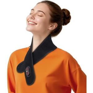 Cordless Neck Heating Pad for Pain, Neck Massager with 660nm 850nm Red Light, Neck Heating Pad for Pain Electric, Heated Neck Brace Wrap for Soreness Stiffness Pain Relief