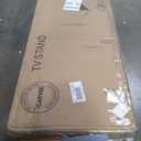 GarveeHome Black TV Stand, TV Stands for Living Room 75 inch, Entertainment Center with 2 Large Storage Cabinets, Media Console Table, Metal Handle Door, TV Stand for Bedroom, Office Furniture