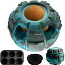 Yipetor Frozen Treat Dispensing Dog Toy - Large Chew Toy, Freezable Fillable Rubber, Reduces Anxiety, Easy to Clean, Interactive Puzzle (Large) (Classic Blue)