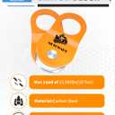 METOWARE Offroad Recovery Kit - 10 Ton Heavy Duty Winch Snatch Block Pulley, 3" x8' Tree Saver Strap and 2pk 3/4" D Ring Shackles