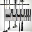 [JINTECH] Golf Club Holder, Wall Display, Wall Hanger, Rack, Mount, Organizer, Hold 17 Clubs on 36" Aluminum Rack (All Head up)