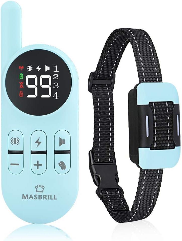 MASBRILL Electric Fence for Dogs, 2024 Upgraded Underground Above Ground Electric Dog Fence Pet Containment System with Waterproof Rechargeable Training Collar, Tone/Shock Correction