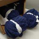 Cozyful Chunky Yarn for Hand Knitting - #10 Chunky Chenille Yarn, Jumbo Big Thick Chunky Yarns for Crocheting, Super Bulky Chunky Knit Blanket Yarns, 8 Skein (25 yds 8 oz Each Skein), Navy Blue